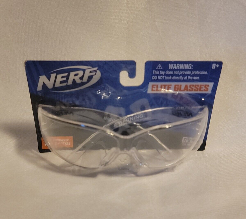 NERF Elite Glasses Goggles Clear Plastic Impact Resistant 8+ New